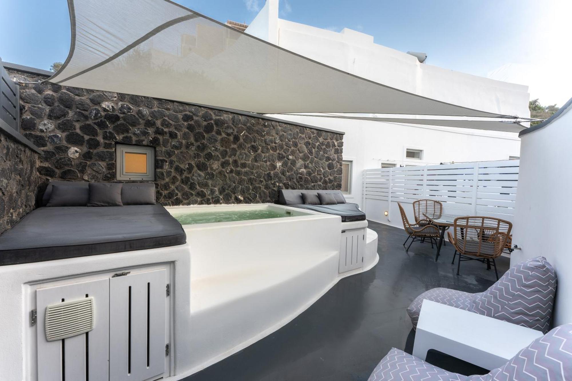 Sun Naam Home Santorini With Heated Jacuzzi Karterados  Esterno foto